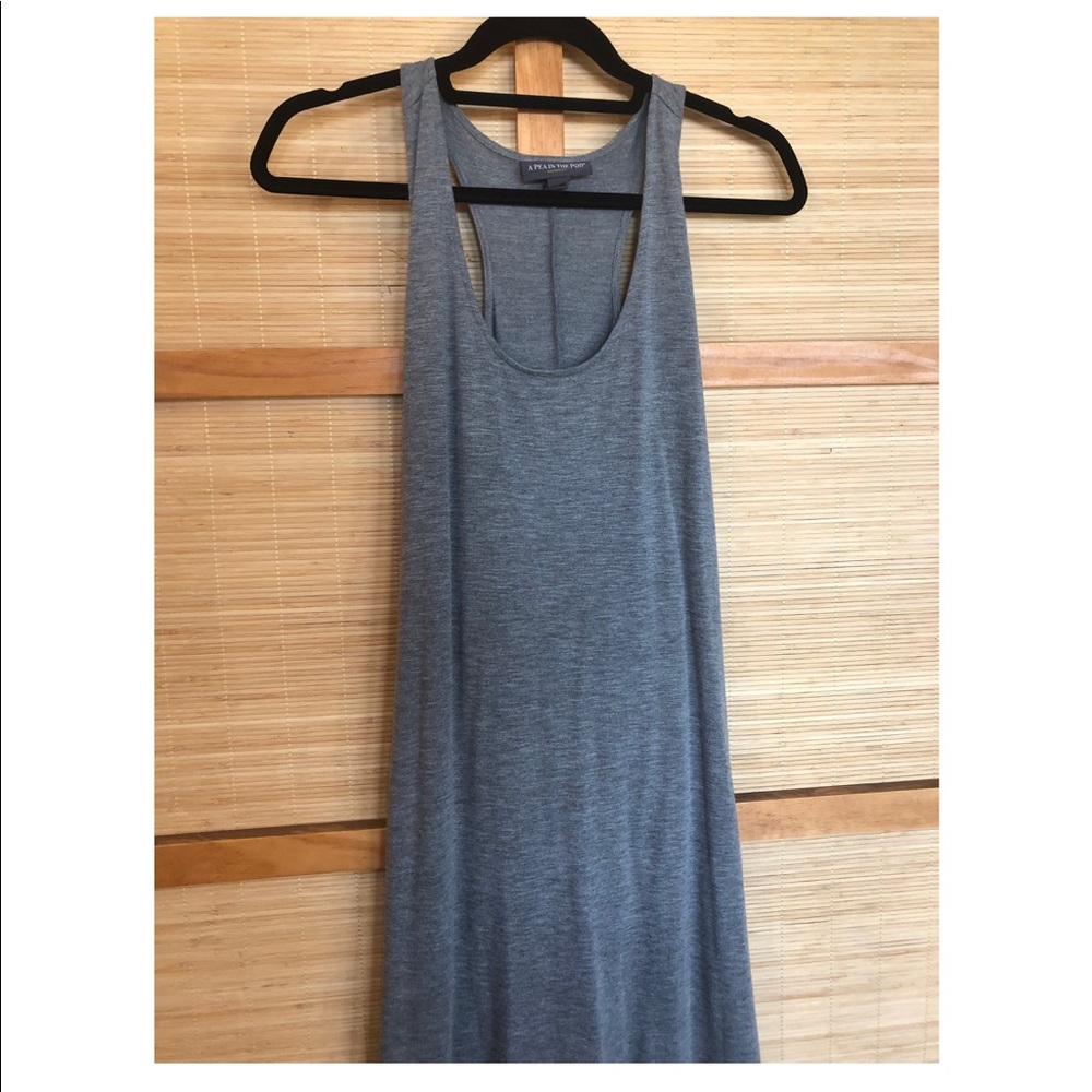 Maternity high low grey dress